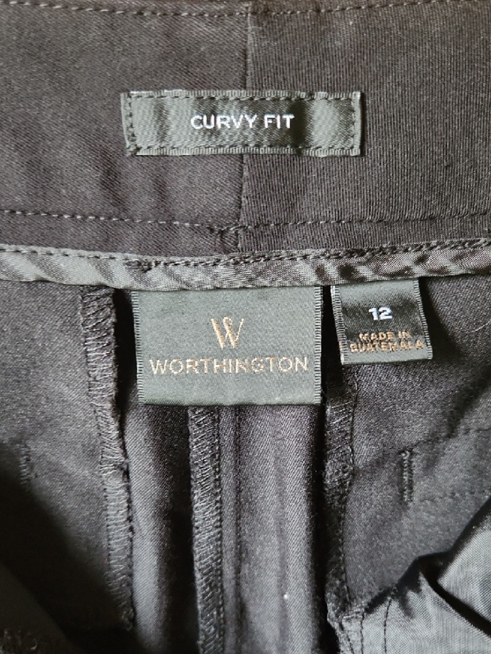 Worthington Black Boot Cut Dress Pants, Sz 12 Petite - Picture 3 of 11